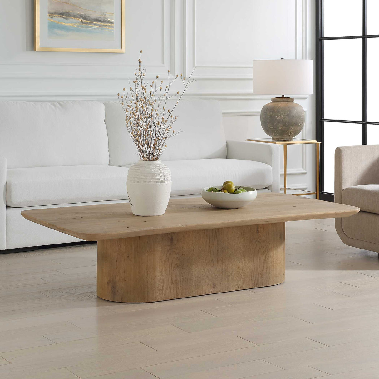 Solid Oak Minimalist Coffee Table | Oroa.com
