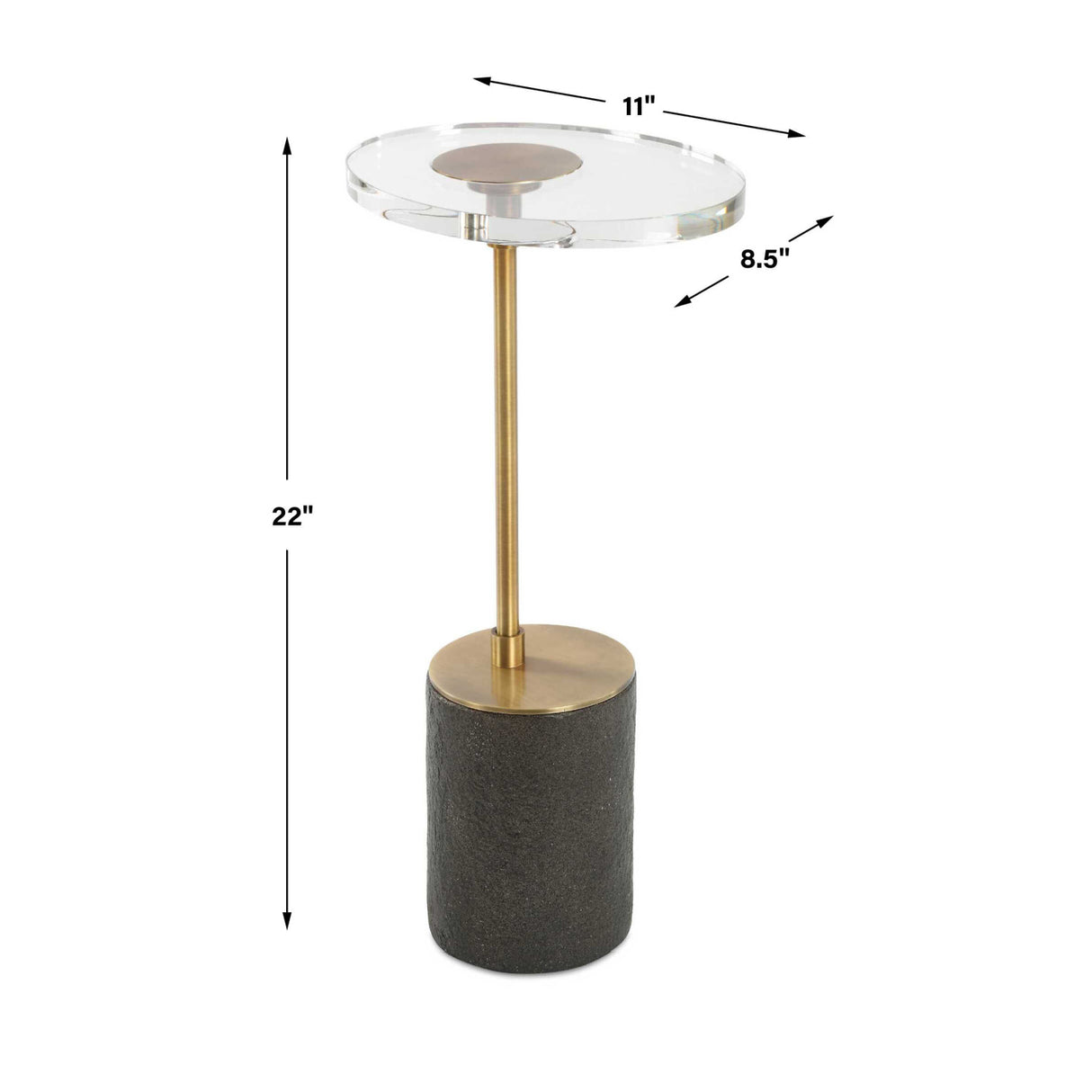Oval Crystal Accent Table | Oroa.com