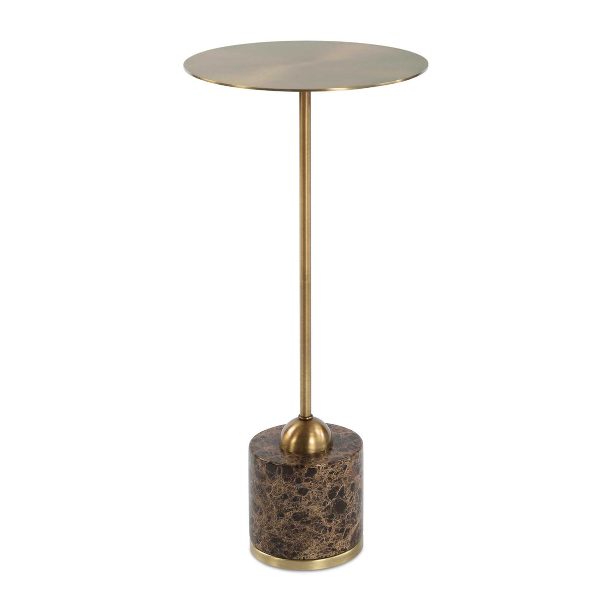 Brushed Brass Pedestal Drink Table | Oroa.com