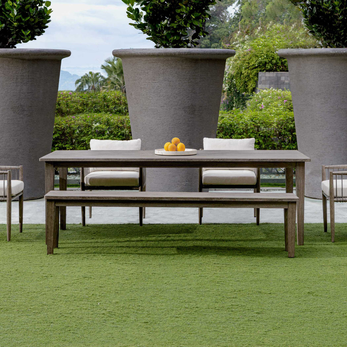 Solid Mahogany Indoor/Outdoor Dining Table | Oroa.com
