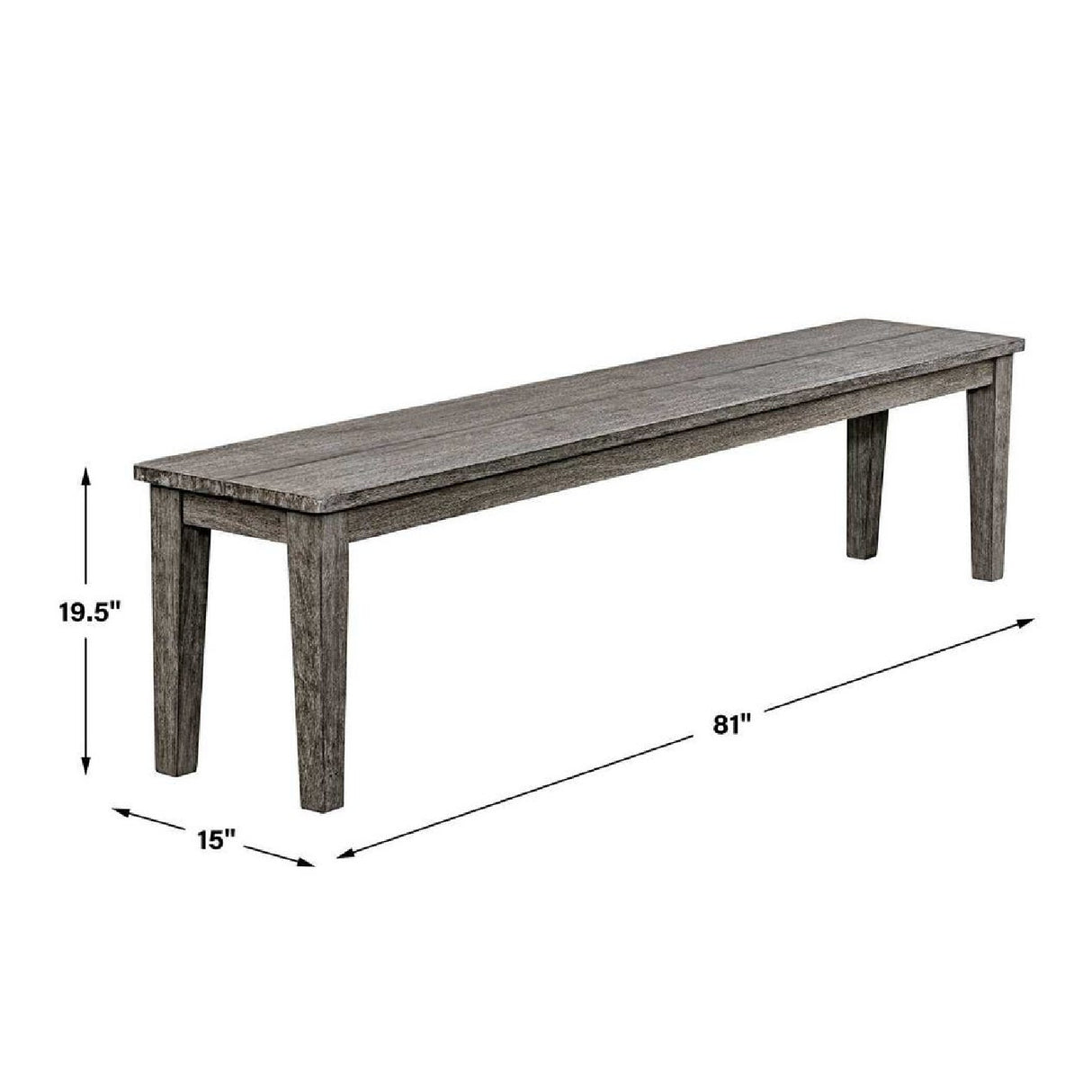 Rustic Gray Mahogany Bench | Oroa.com