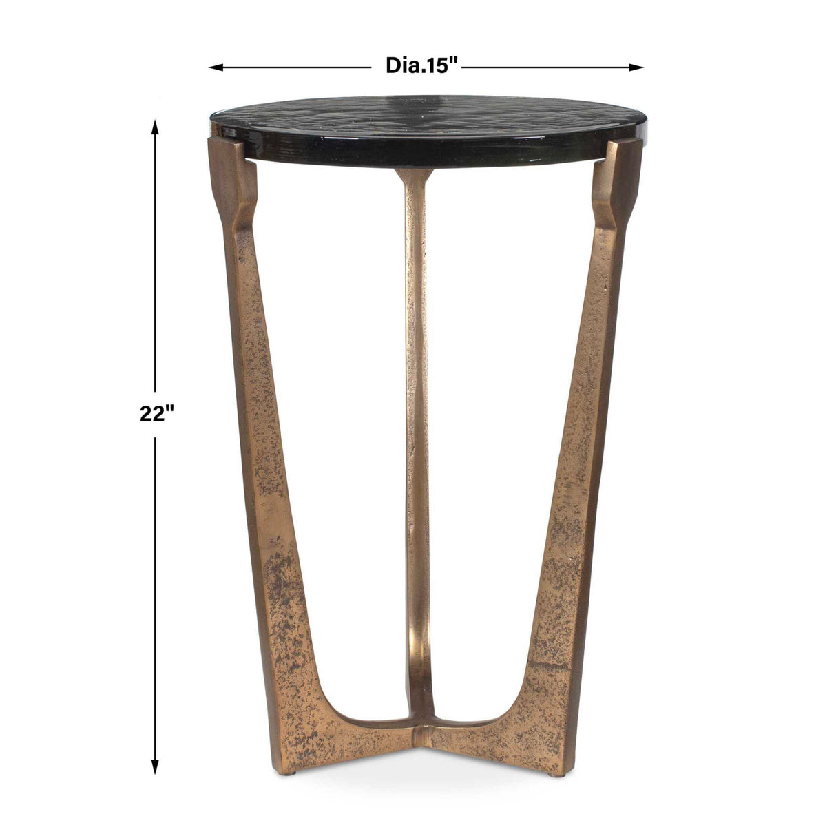 Round Glass Indoor/Outdoor Accent Table | Oroa.com