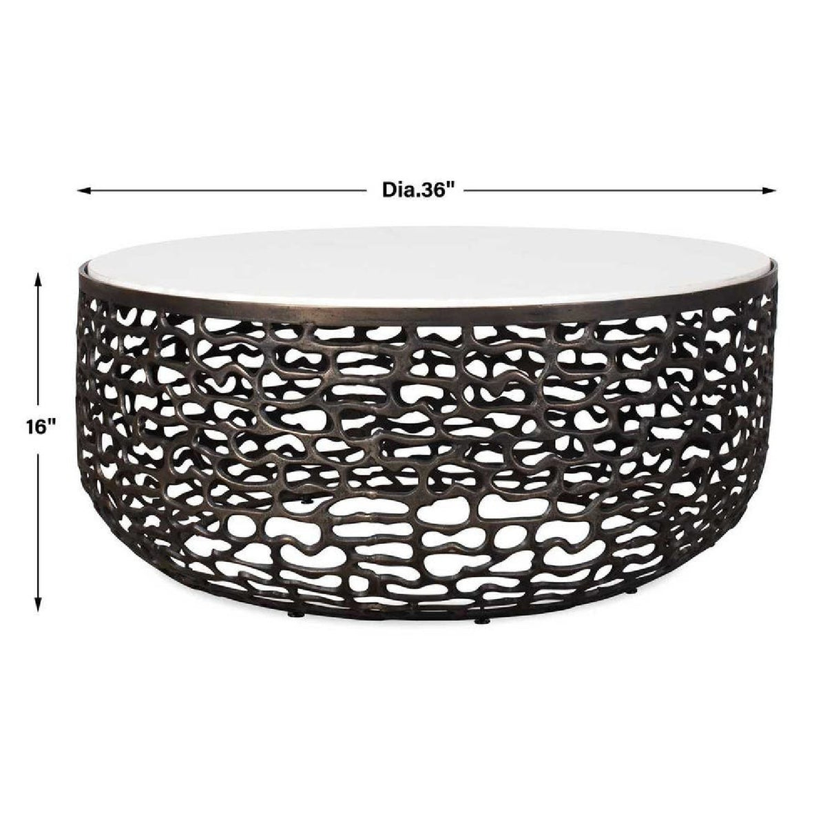 Bronze Base Indoor/Outdoor Coffee Table | Oroa.com