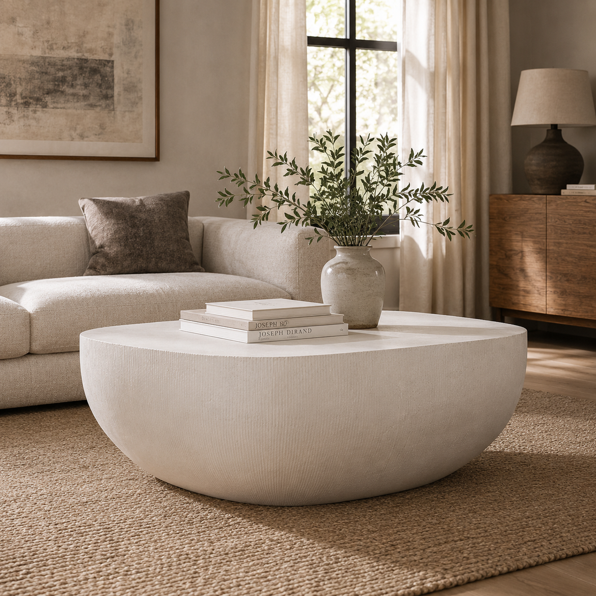 Limestone Finish Indoor/Outdoor Coffee Table | Oroa.com