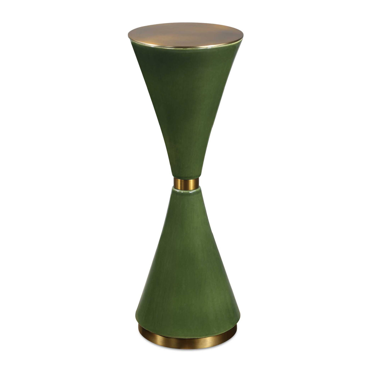 Green Ceramic Hourglass Drink Table | Oroa.com