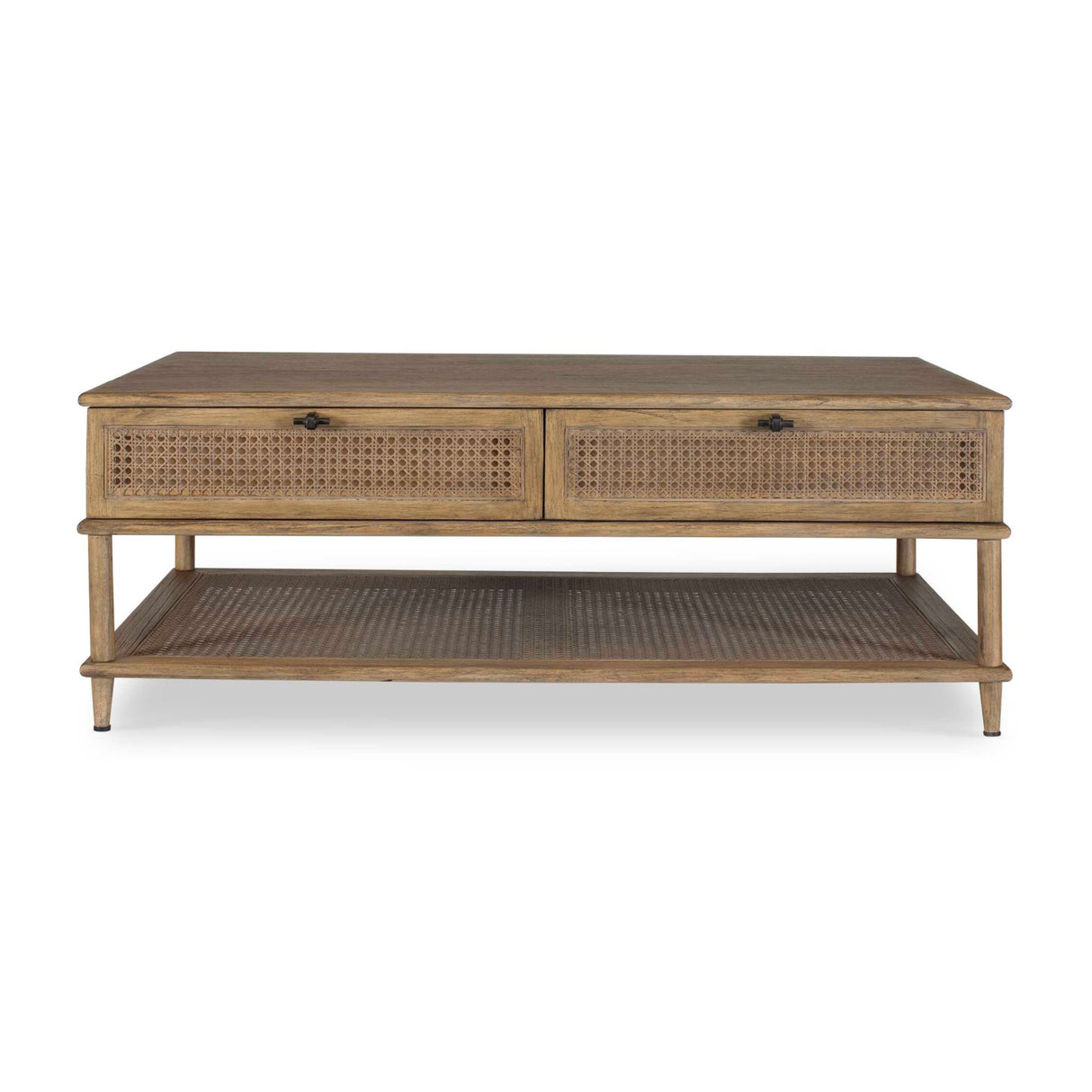 2-Drawer Rattan Cane Coffee Table | Oroa.com
