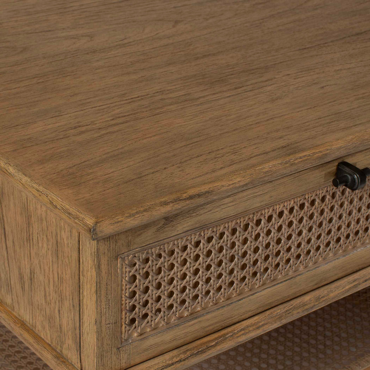 2-Drawer Rattan Cane Coffee Table | Oroa.com
