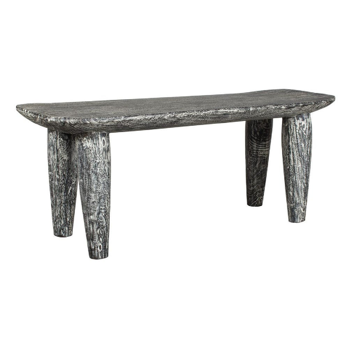 Hand-Carved Suar Wood Bench | Oroa.com