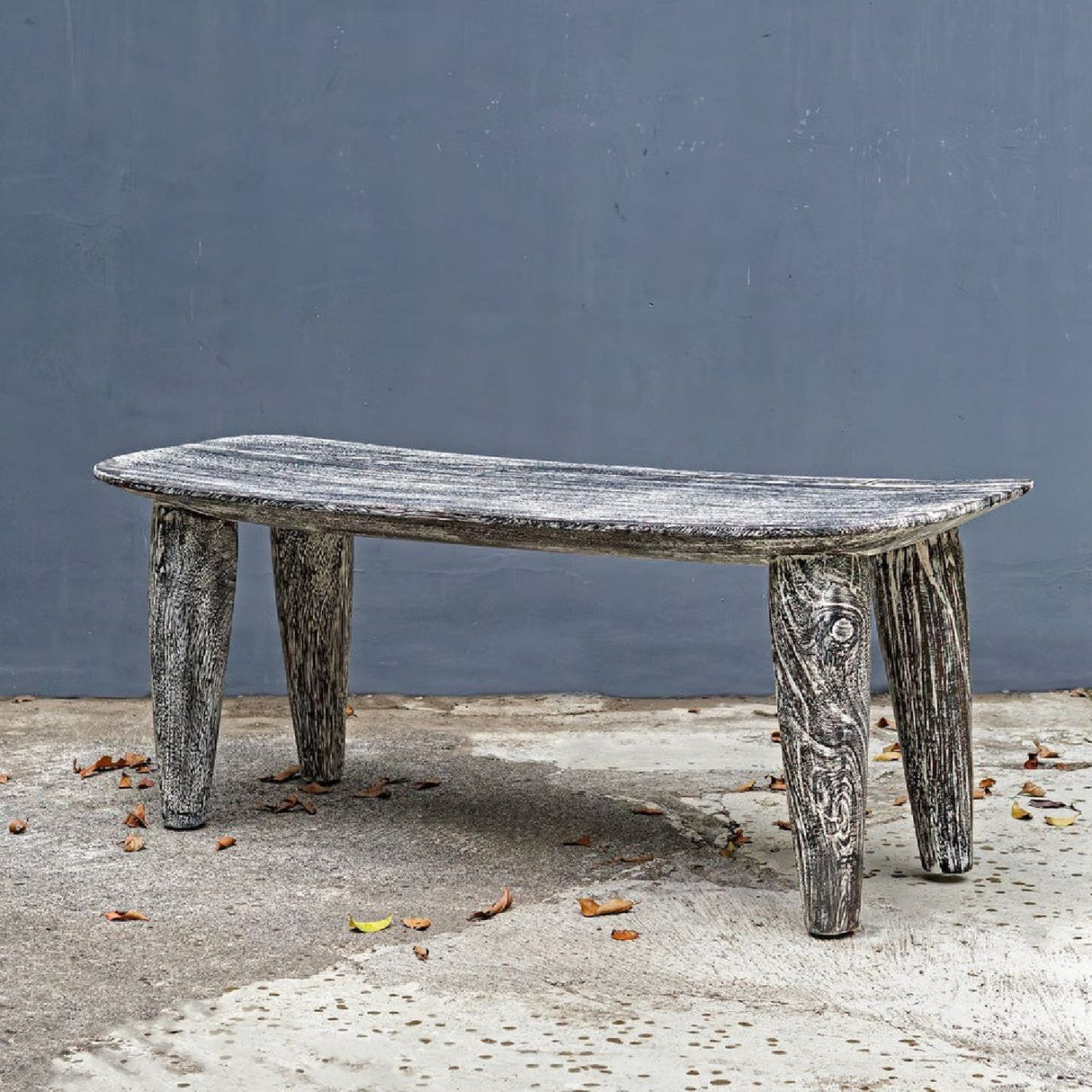 Hand-Carved Suar Wood Bench | Oroa.com
