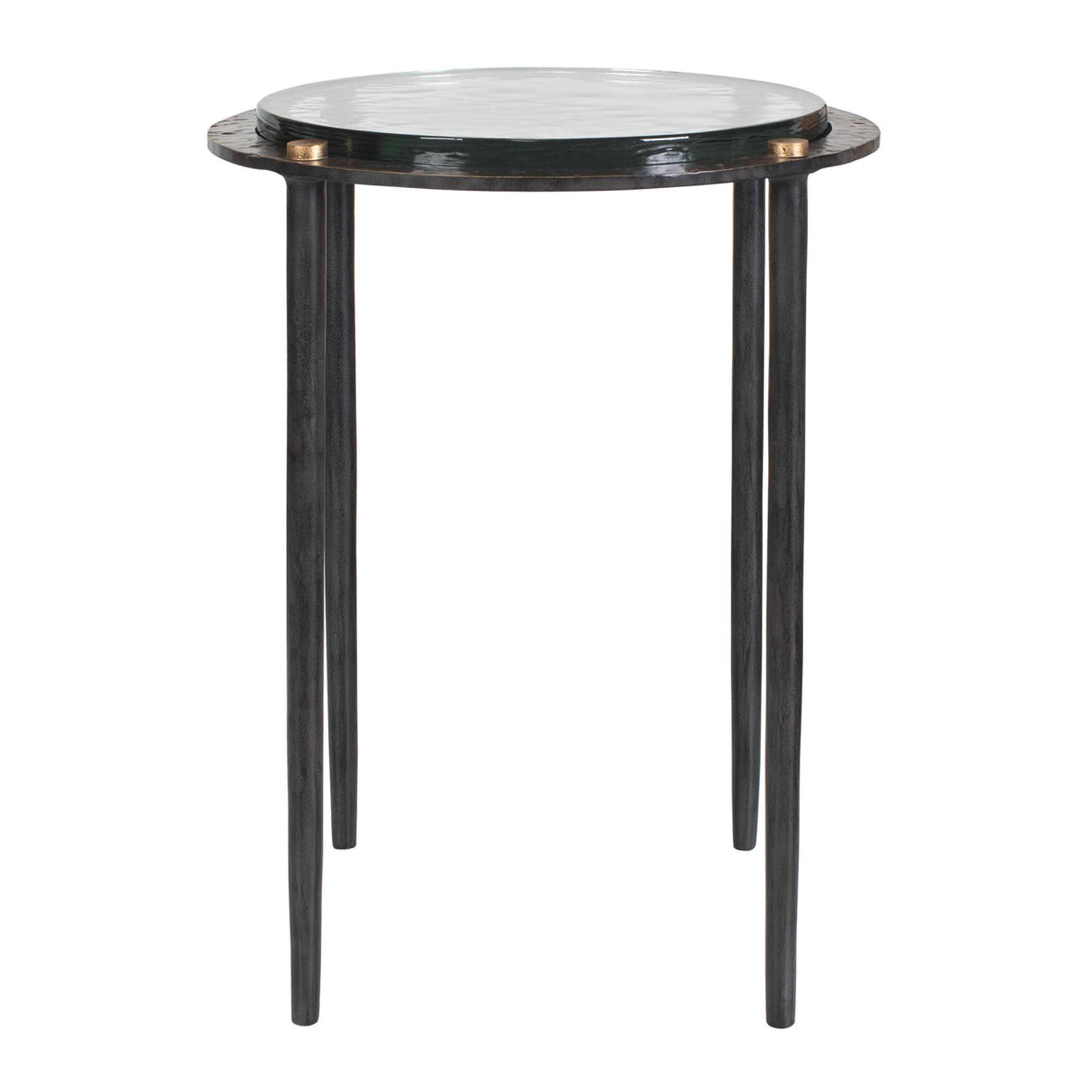 Textured Cast Glass Accent Table | Oroa.com