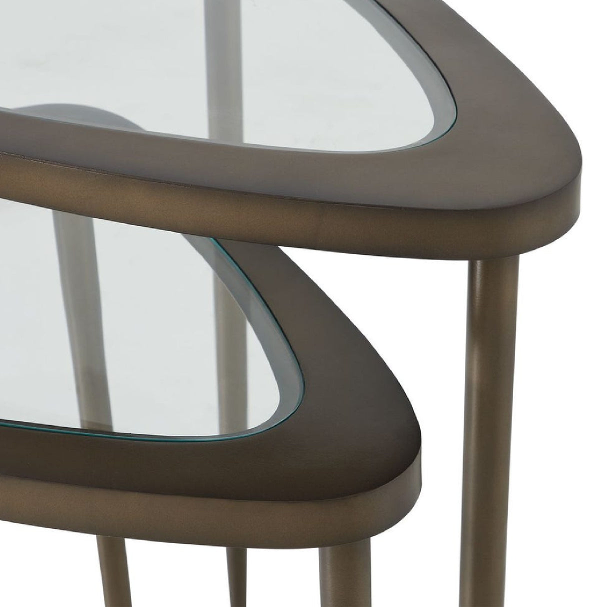 Triangular Glass Nesting Accent Tables (2) | Oroa.com