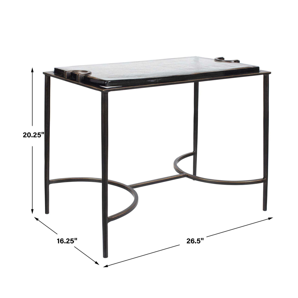 Cast Glass Accent Table | Oroa.com
