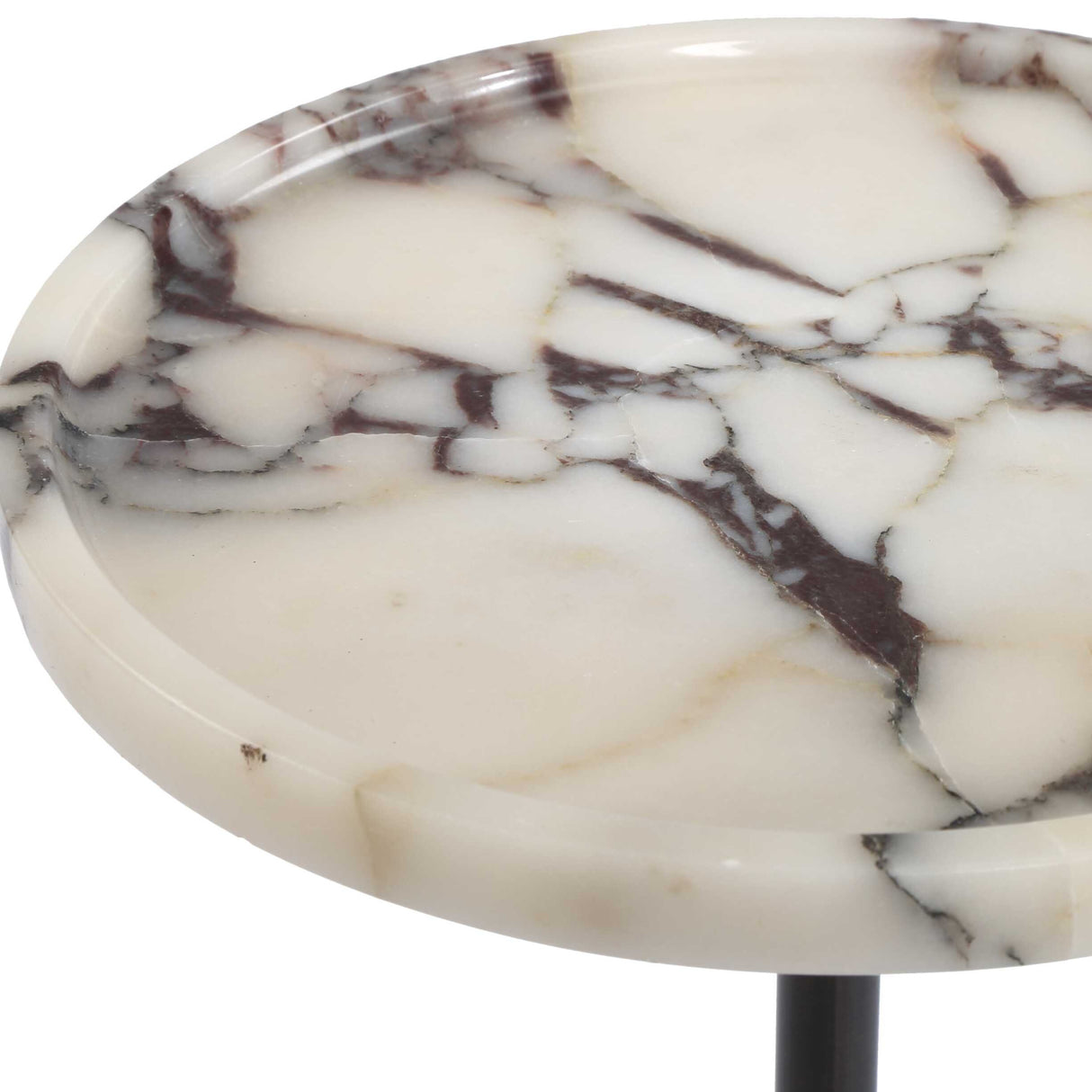 White Marble Round Drink Table | Oroa.com