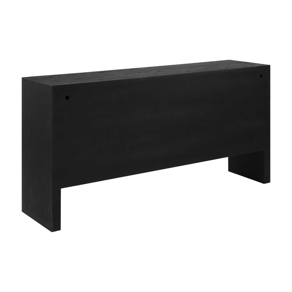 Black Grasscloth 4-Door Cabinet | Oroa.com