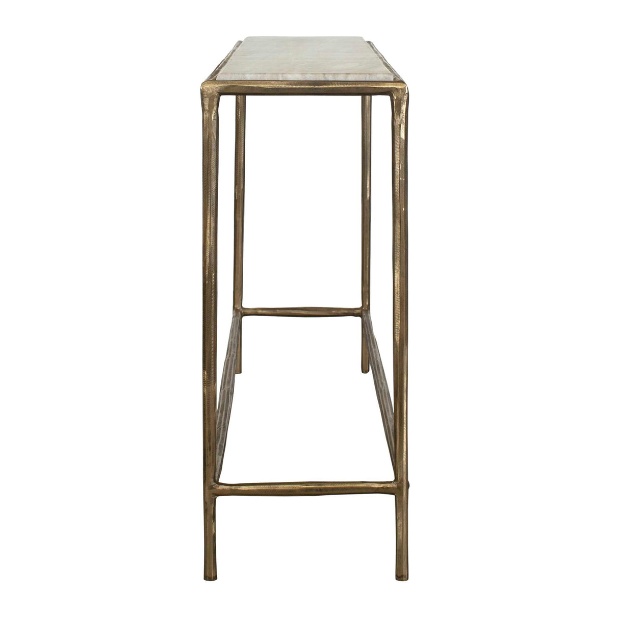 Brass Framed Marble Console Table | Oroa.com