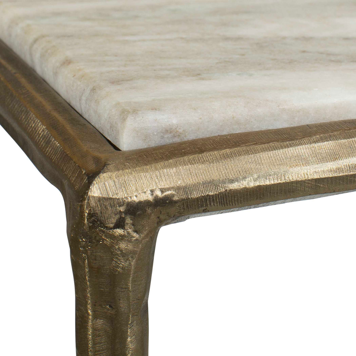 Brass Framed Marble Console Table | Oroa.com