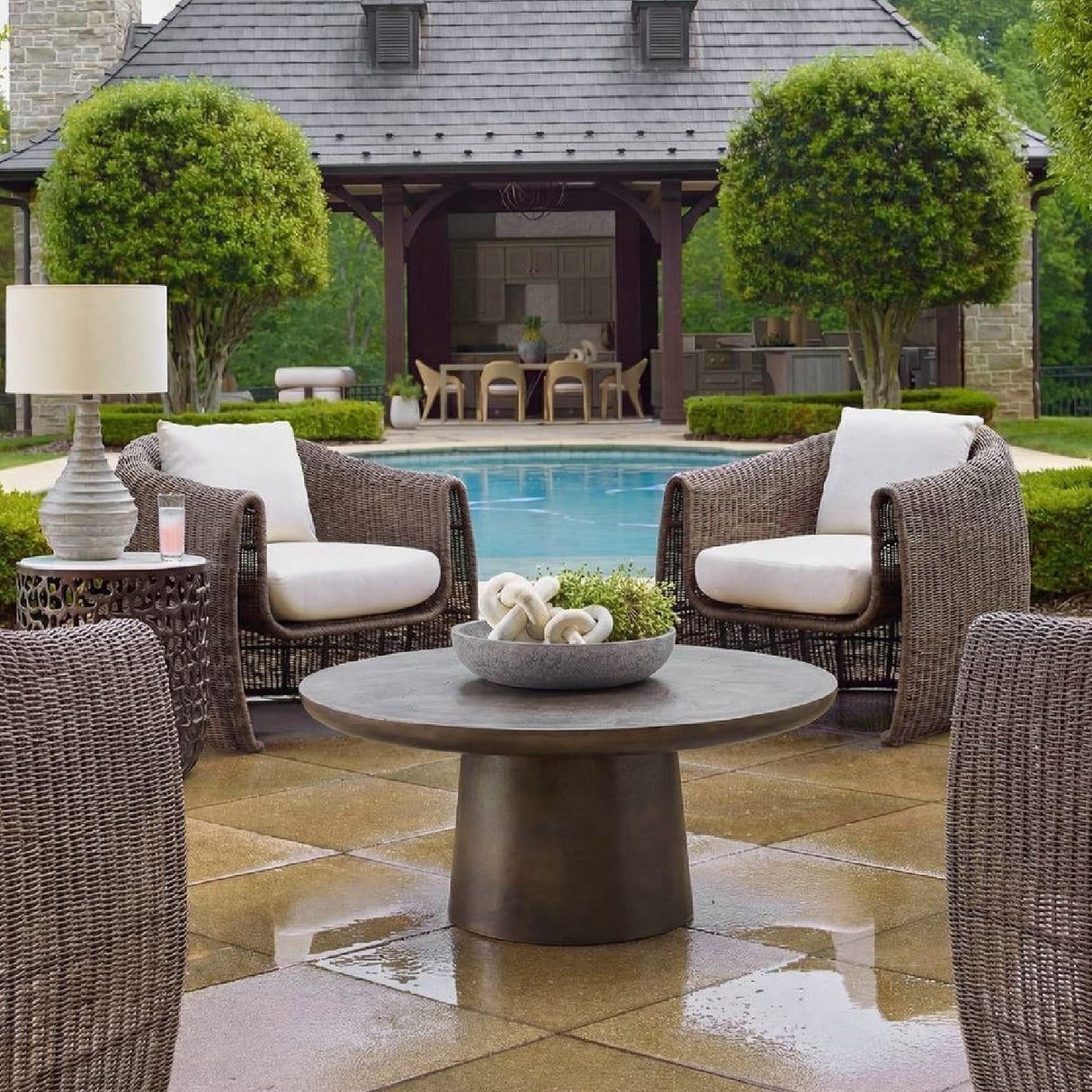 Golden Bronze Indoor/Outdoor Coffee Table | Oroa.com