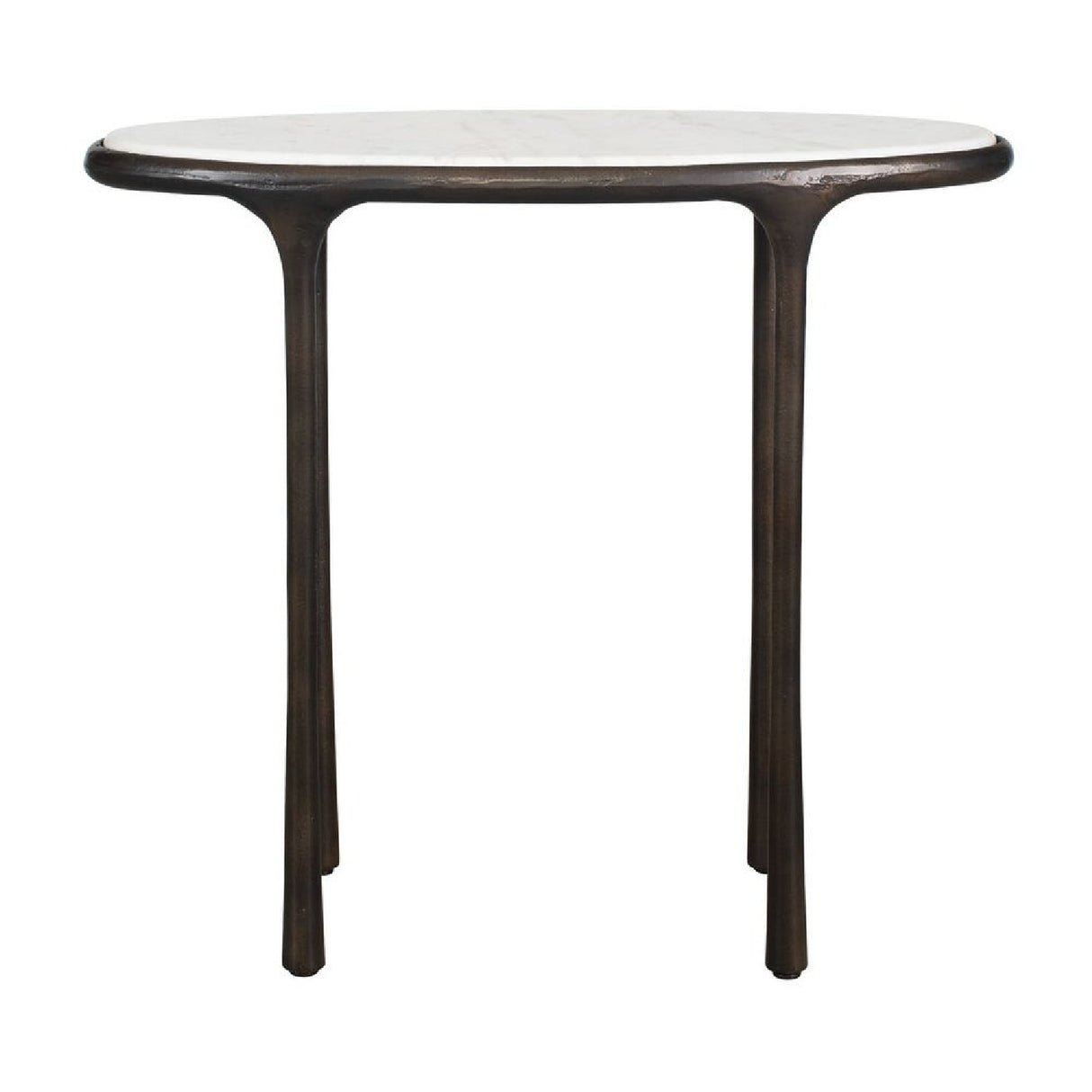 White Marble Oval Accent Table | Oroa.com