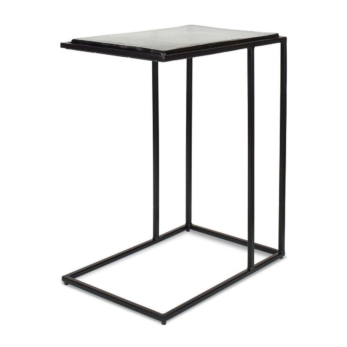 Cast Glass C-Shaped End Table | Oroa.com