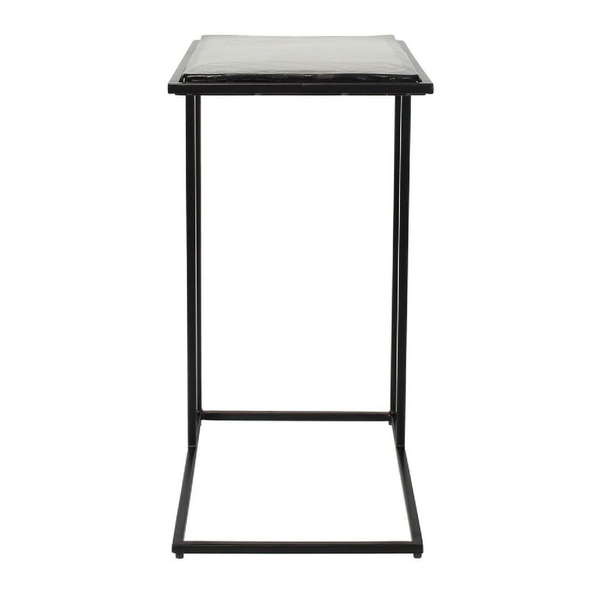 Cast Glass C-Shaped End Table | Oroa.com