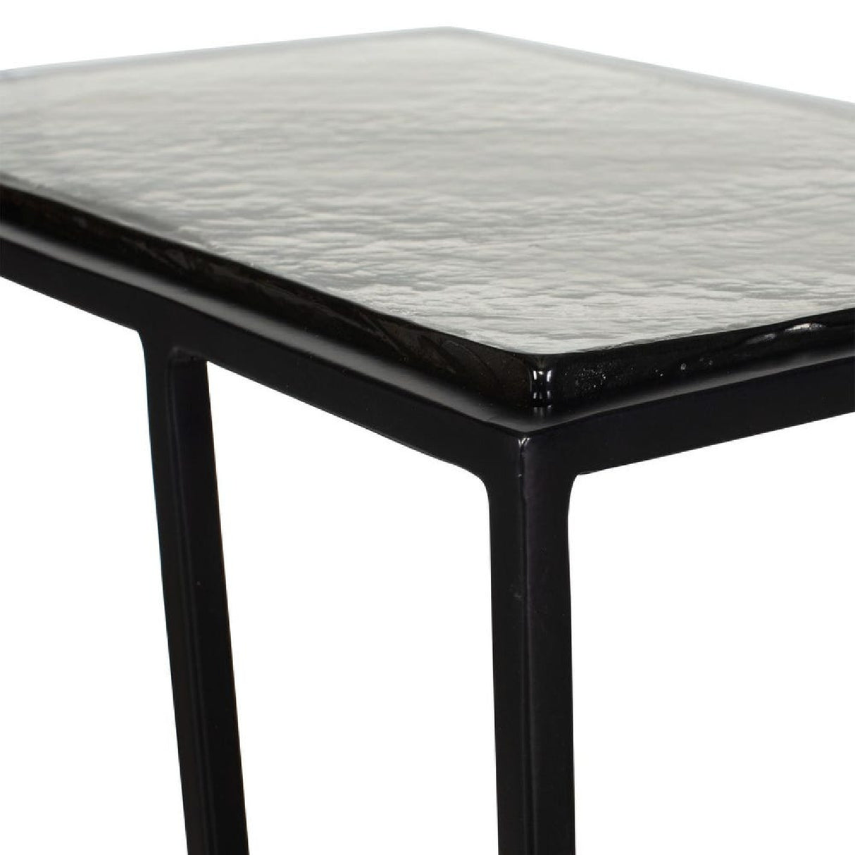 Cast Glass C-Shaped End Table | Oroa.com
