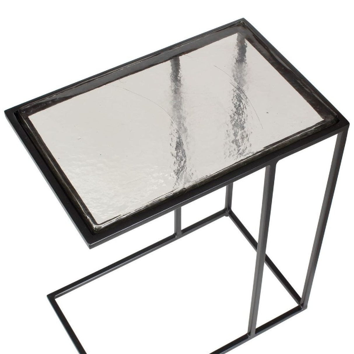 Cast Glass C-Shaped End Table | Oroa.com