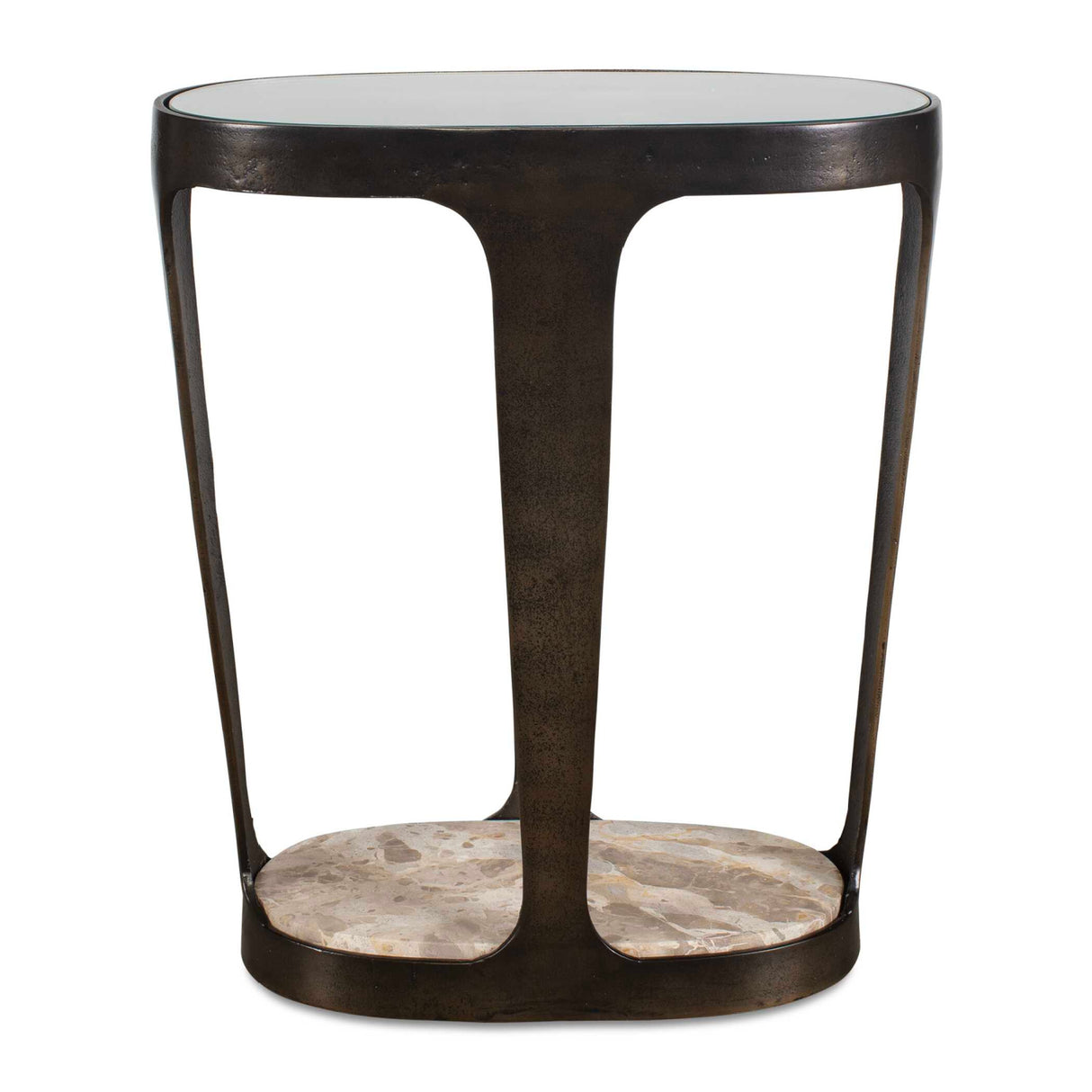 Bronze Framed Glass Accent Table | Oroa.com