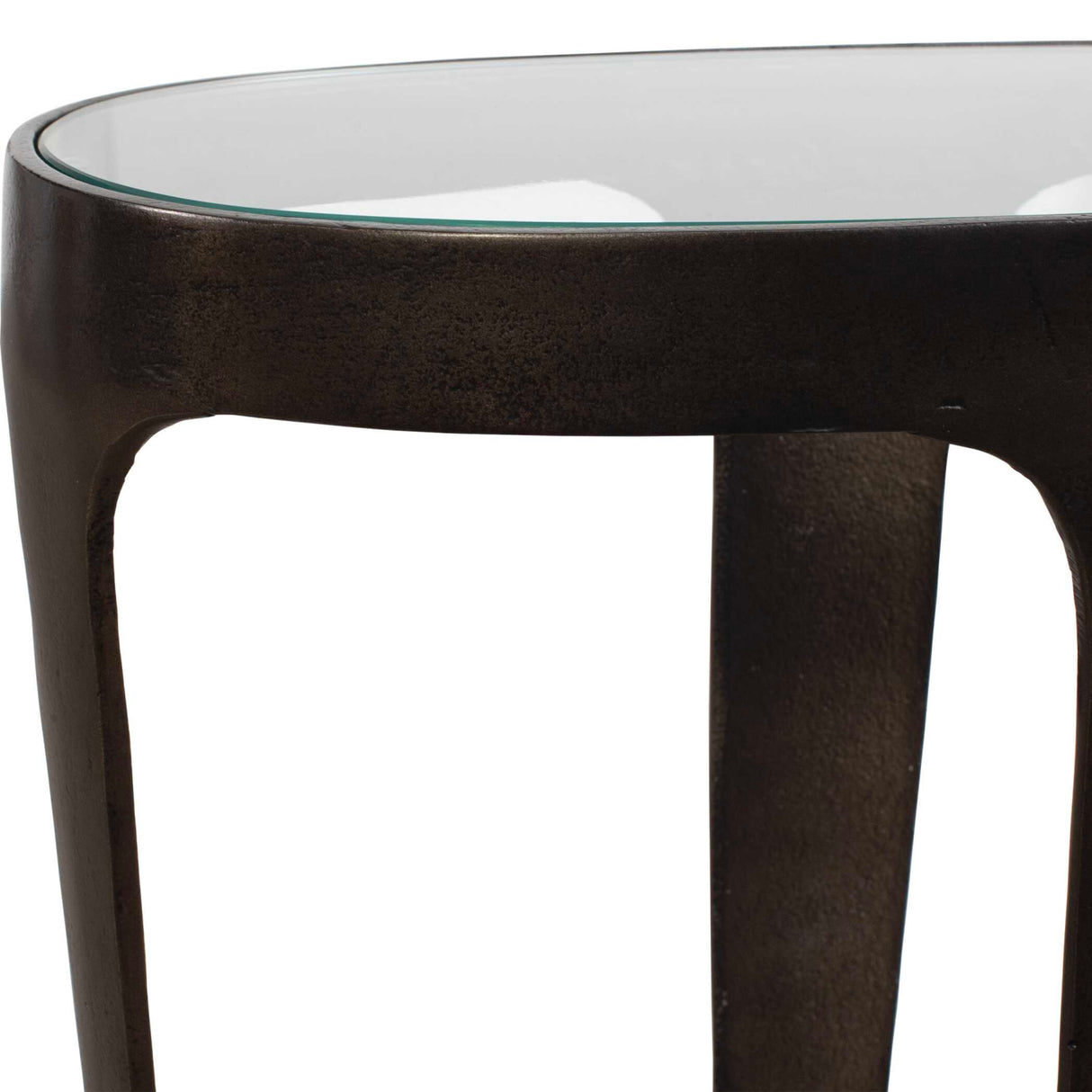 Bronze Framed Glass Accent Table | Oroa.com
