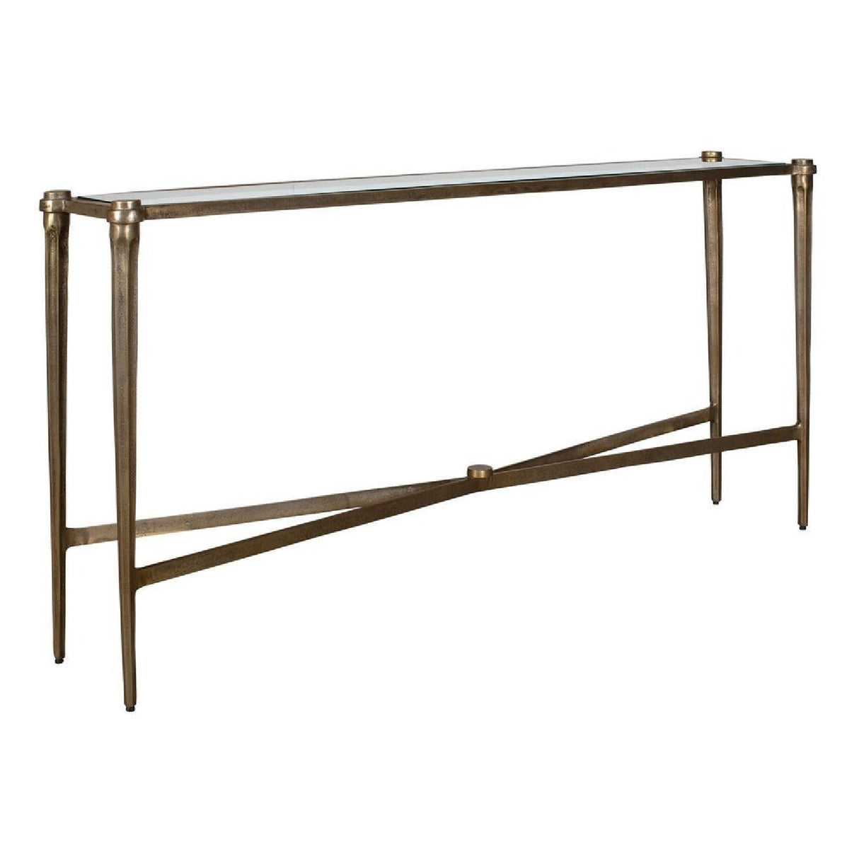 Antique Brass Framed Console Table | Oroa.com