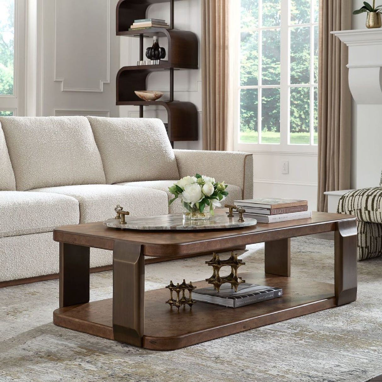 Mappa Burl Rectangular Coffee Table | Oroa.com