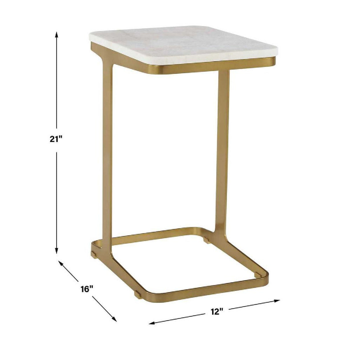 White Marble End Table | Oroa.com