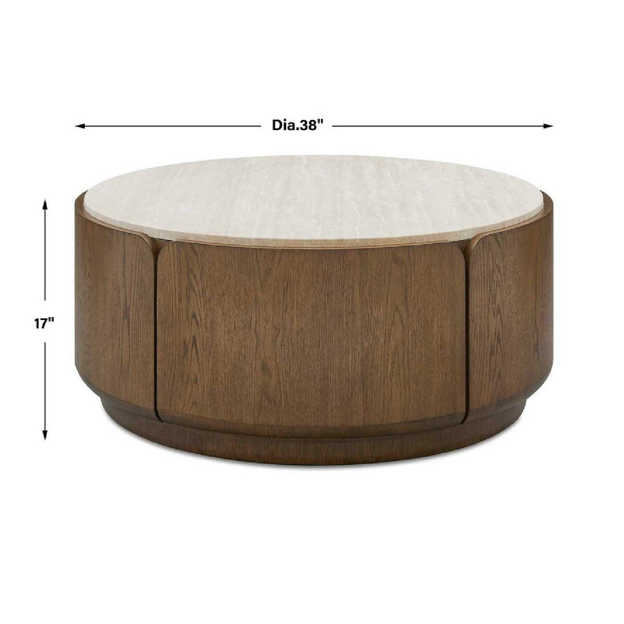 Travertine Round Coffee Table | Oroa.com