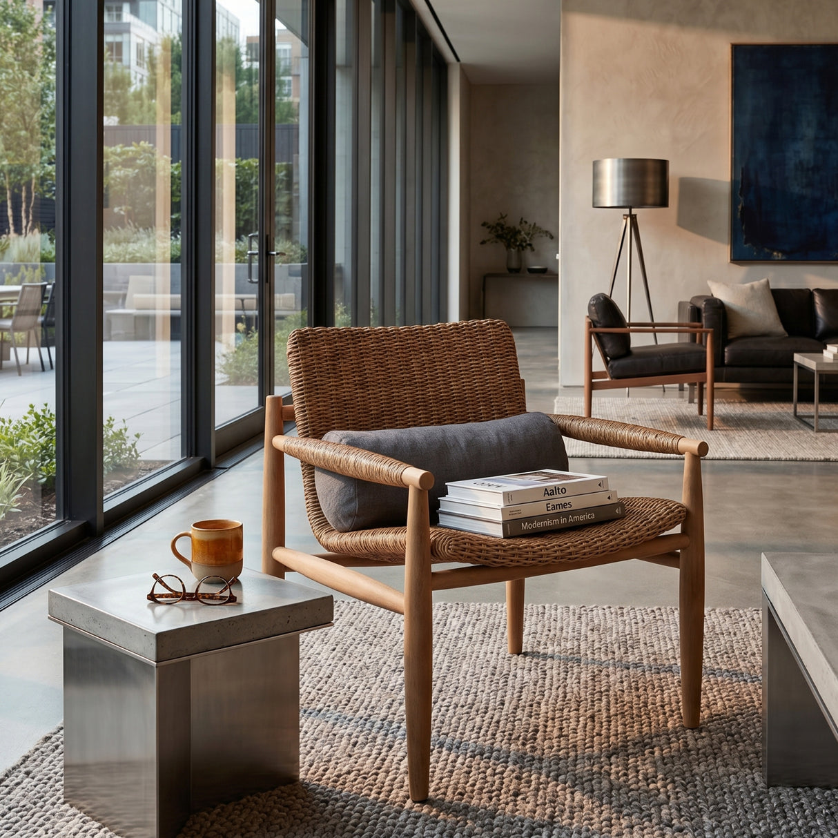 Wicker Scooped Outdoor Lounge Chair | Oroa.com