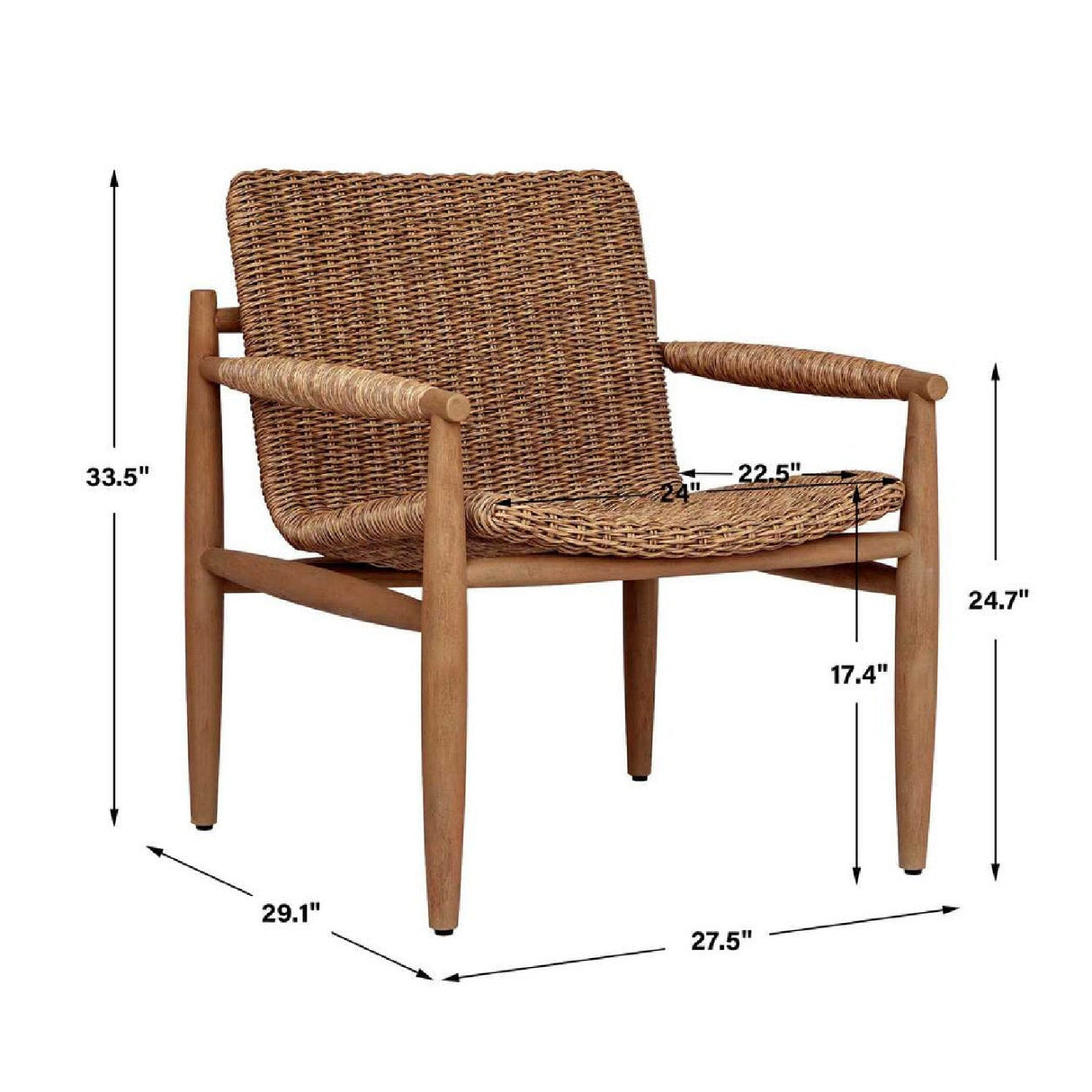 Wicker Scooped Outdoor Lounge Chair | Oroa.com