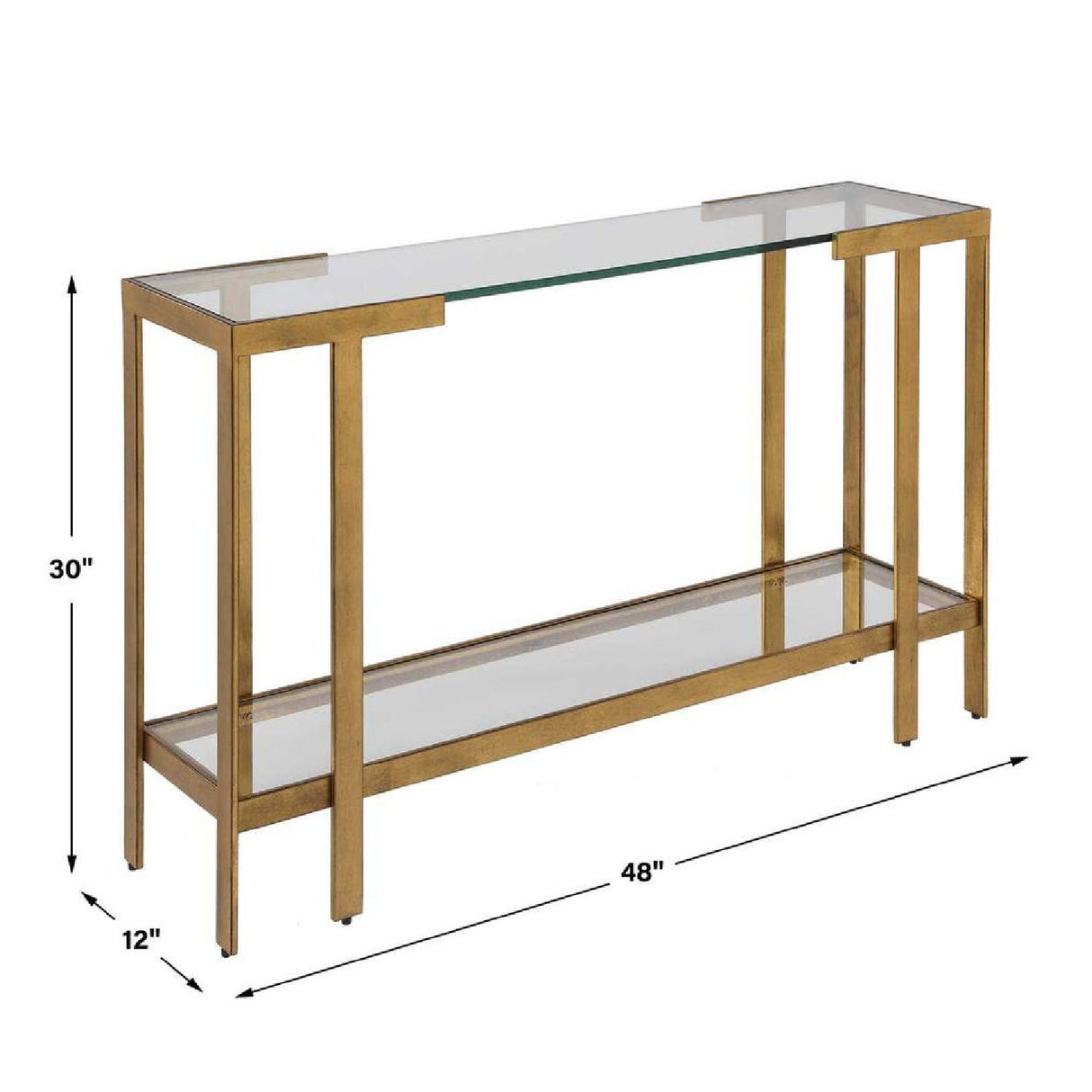 Gold Framed Glass Console Table | Oroa.com