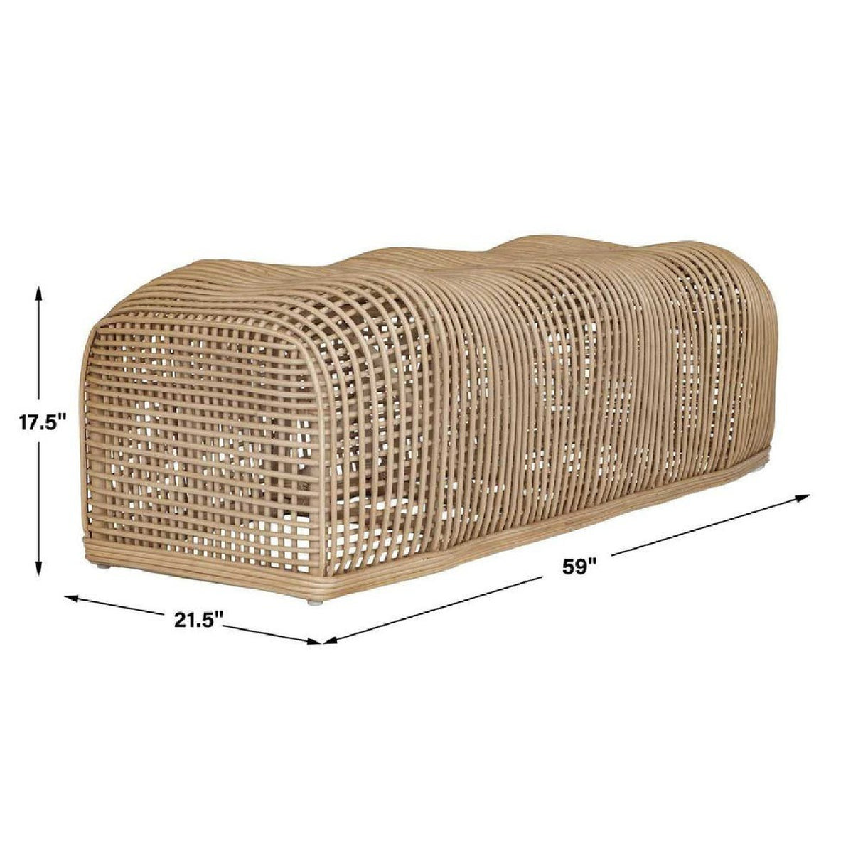 Natural Rattan Bench | Oroa.com