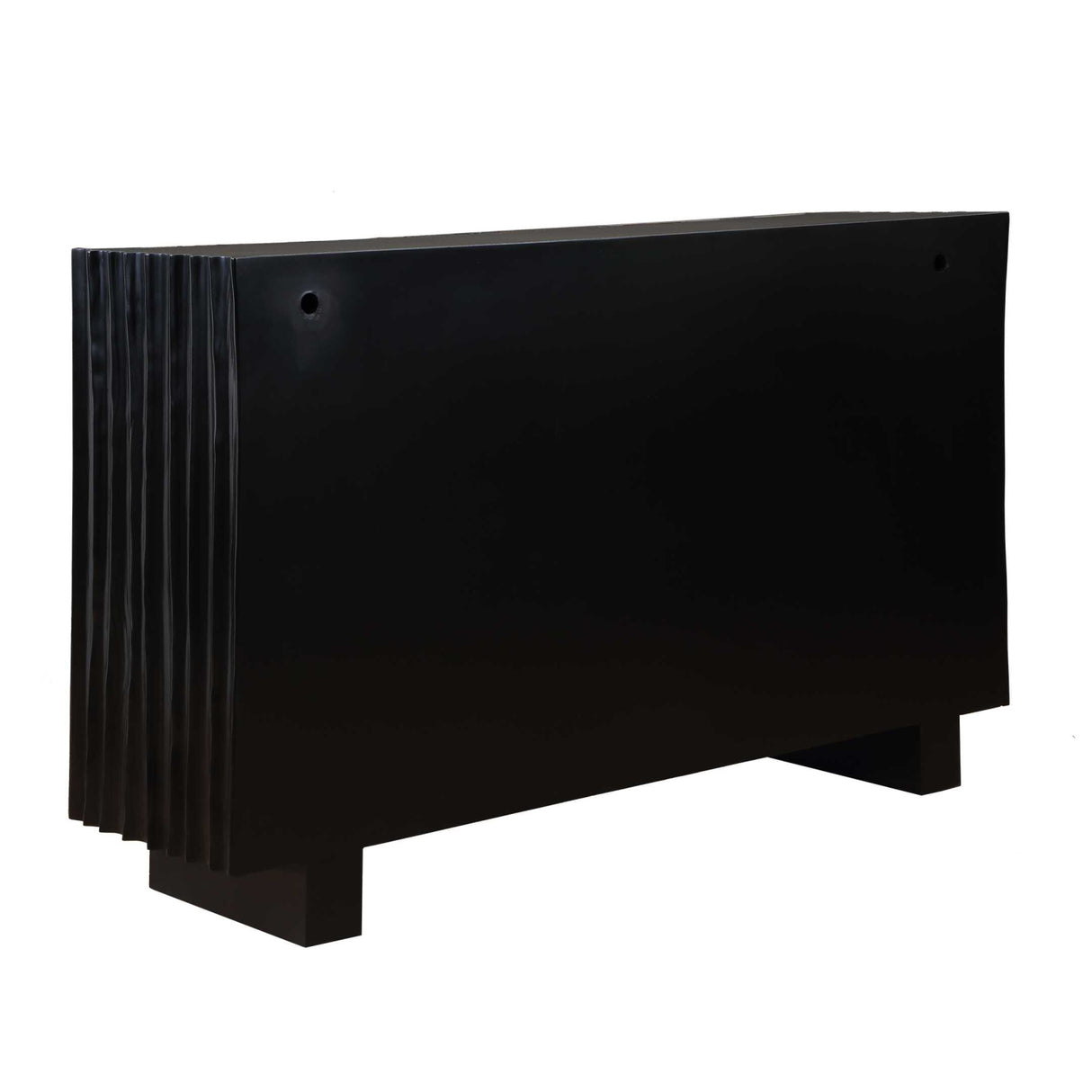 Black Carved Wooden 3-Door Cabinet | Oroa.com