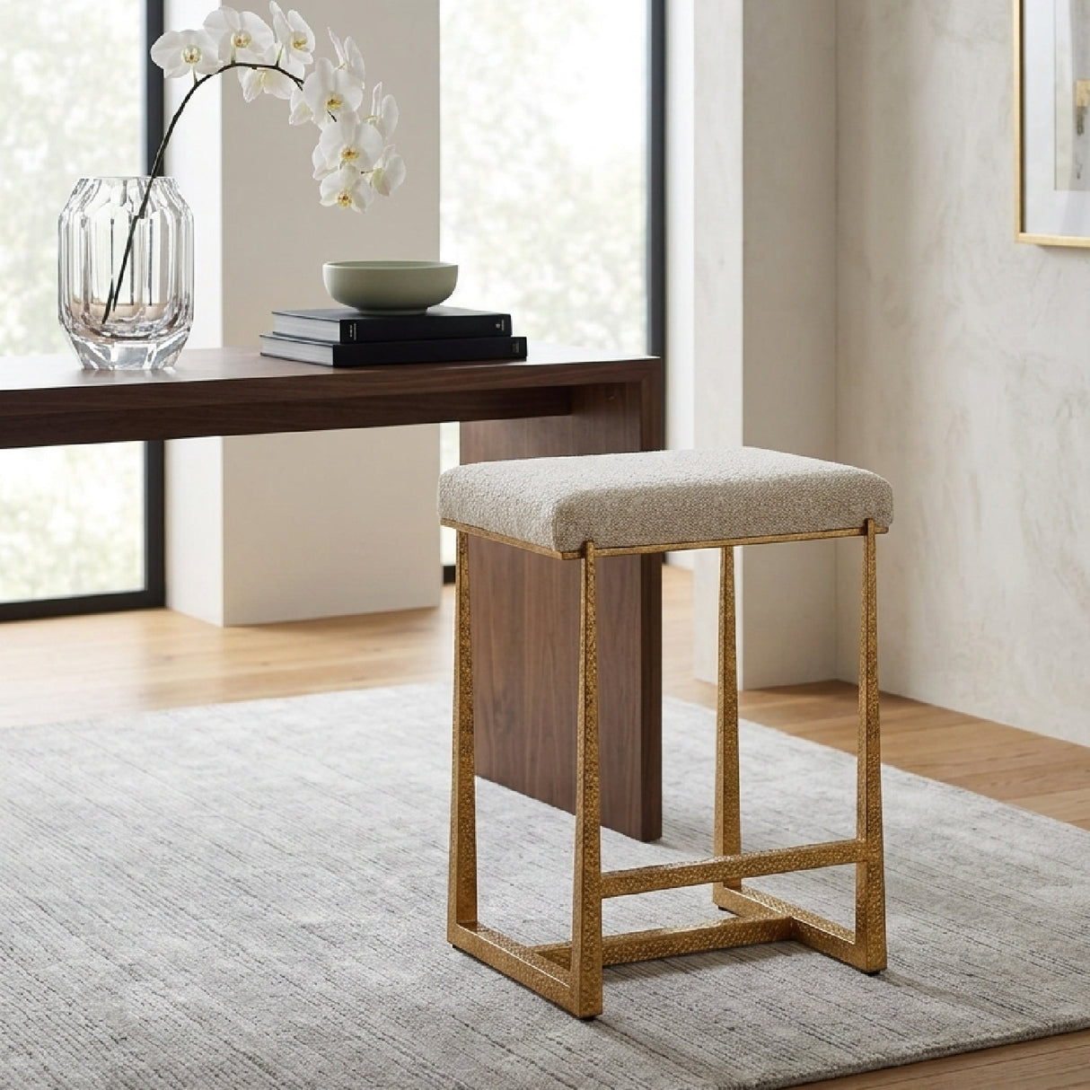 Green Fabric Counter Stool | Oroa.com