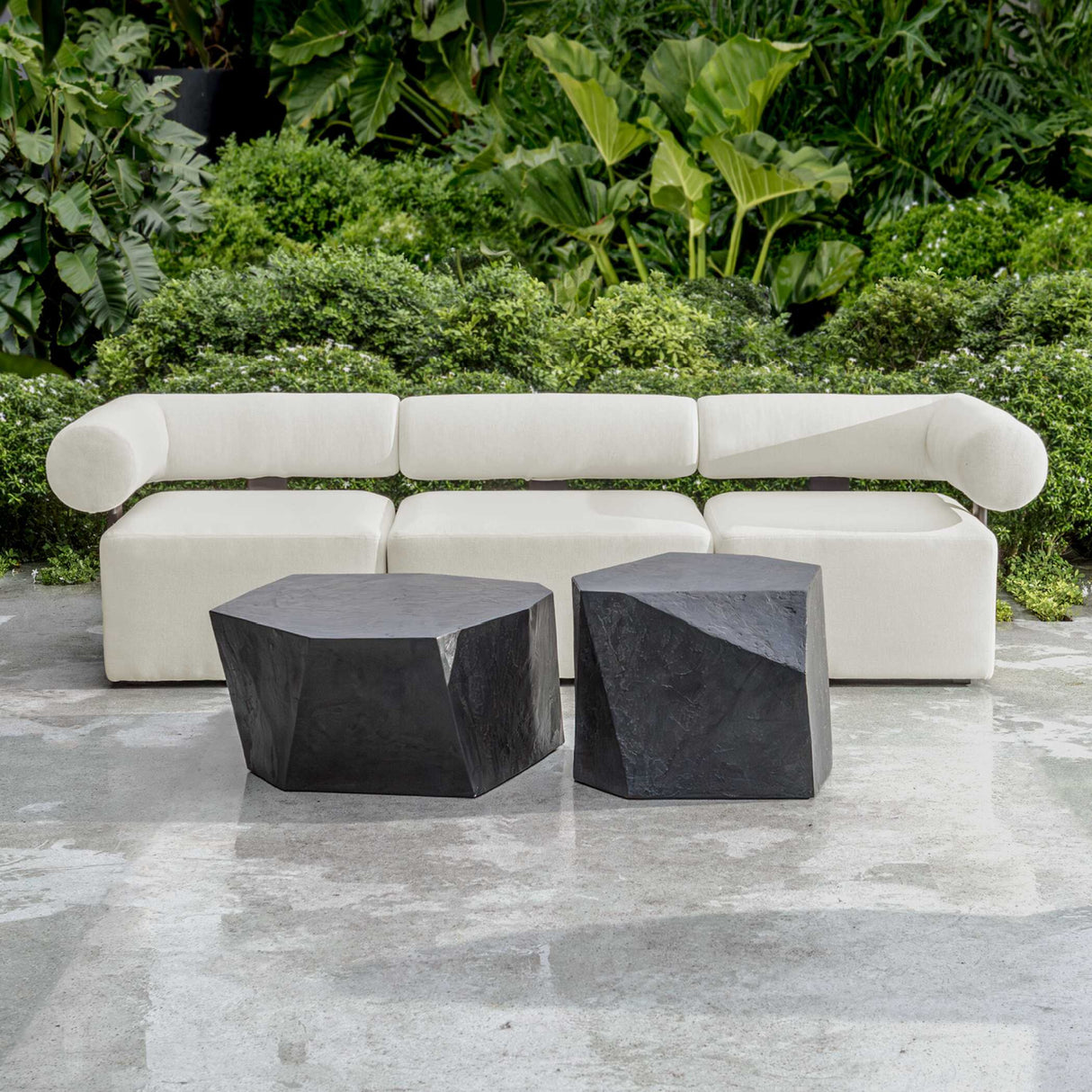 White Fabric Outdoor Sofa | Oroa.com