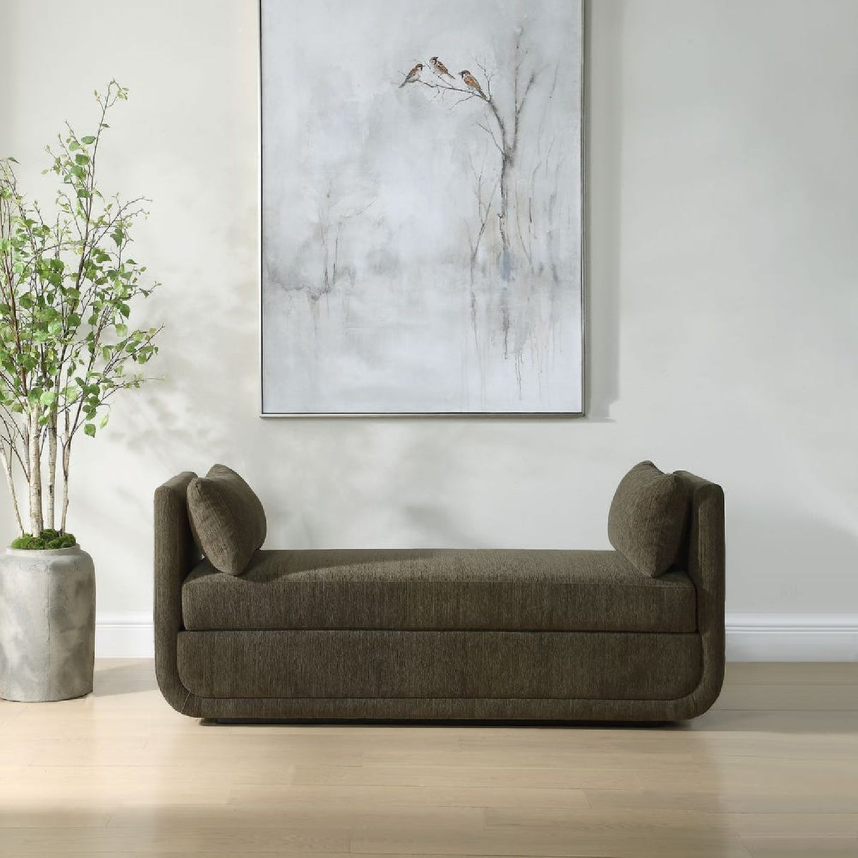 Textured Chenille Oversized Bench | Oroa.com