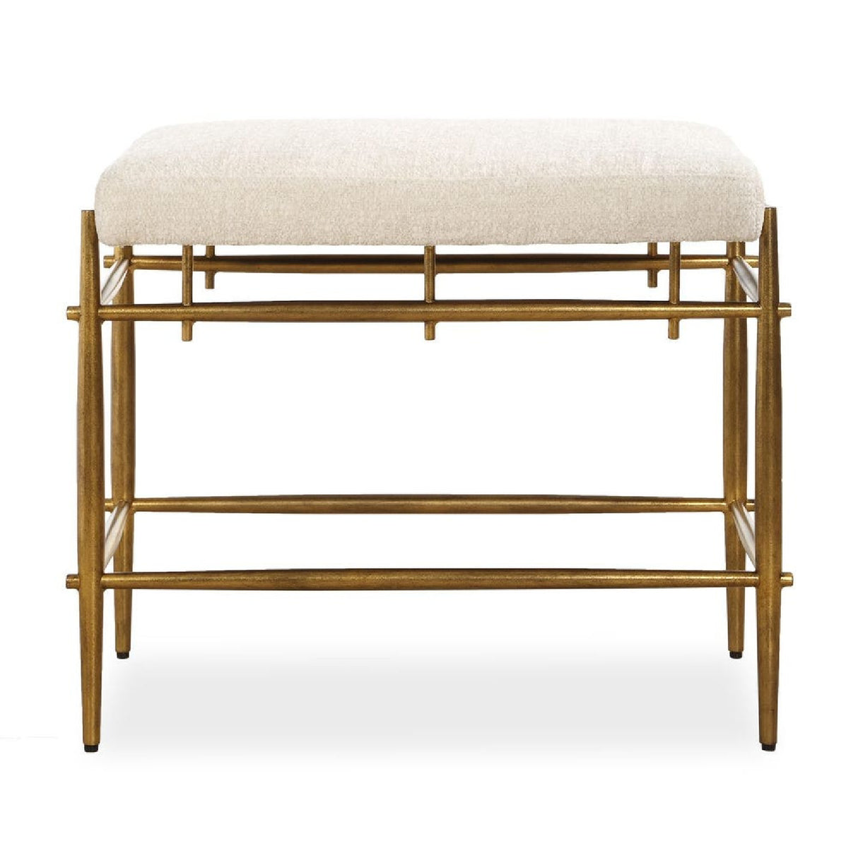 White Chenille Bench S | Oroa.com