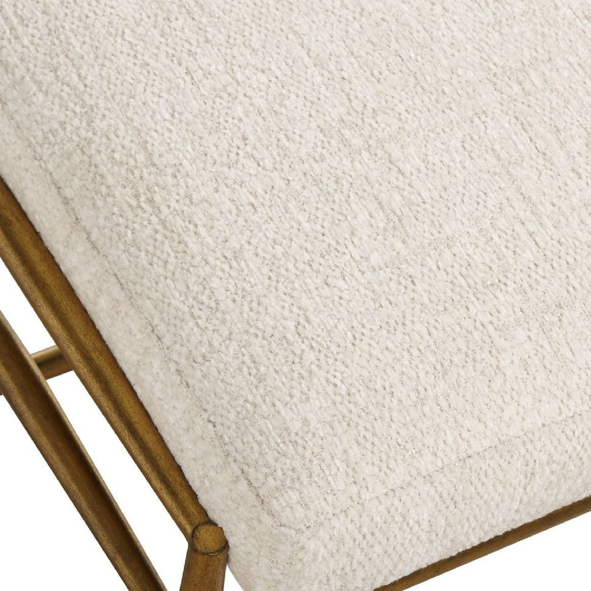 White Chenille Bench S | Oroa.com