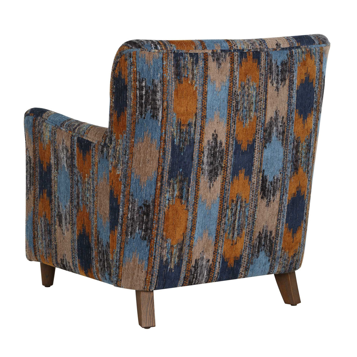 Ikat Print Chenille Lounge Chair | Oroa.com