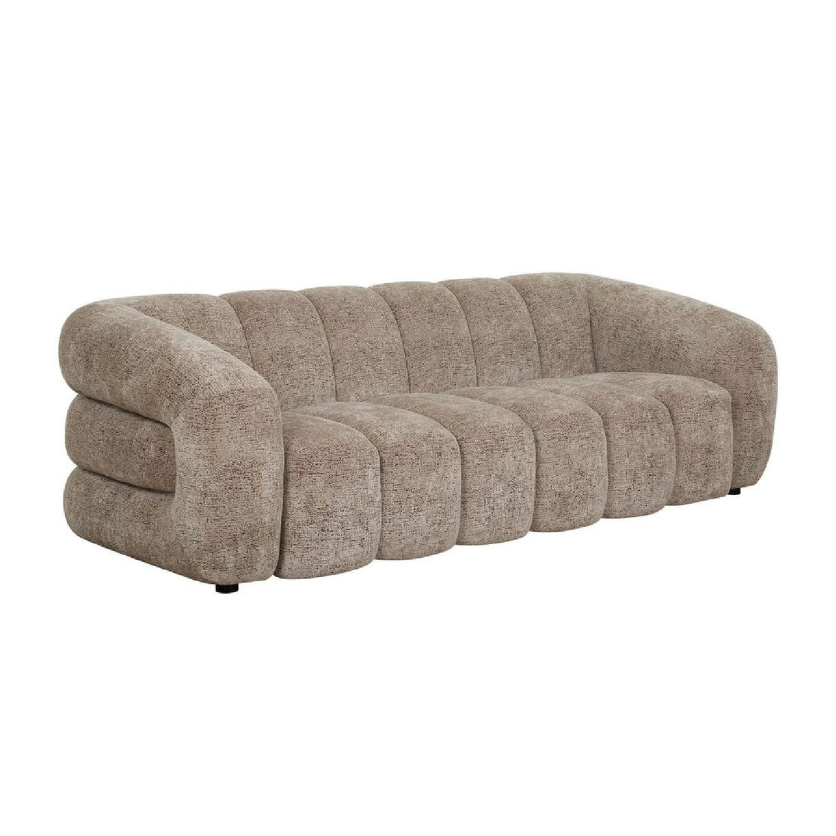 Beige Chenille Channeled Sofa | Oroa.com