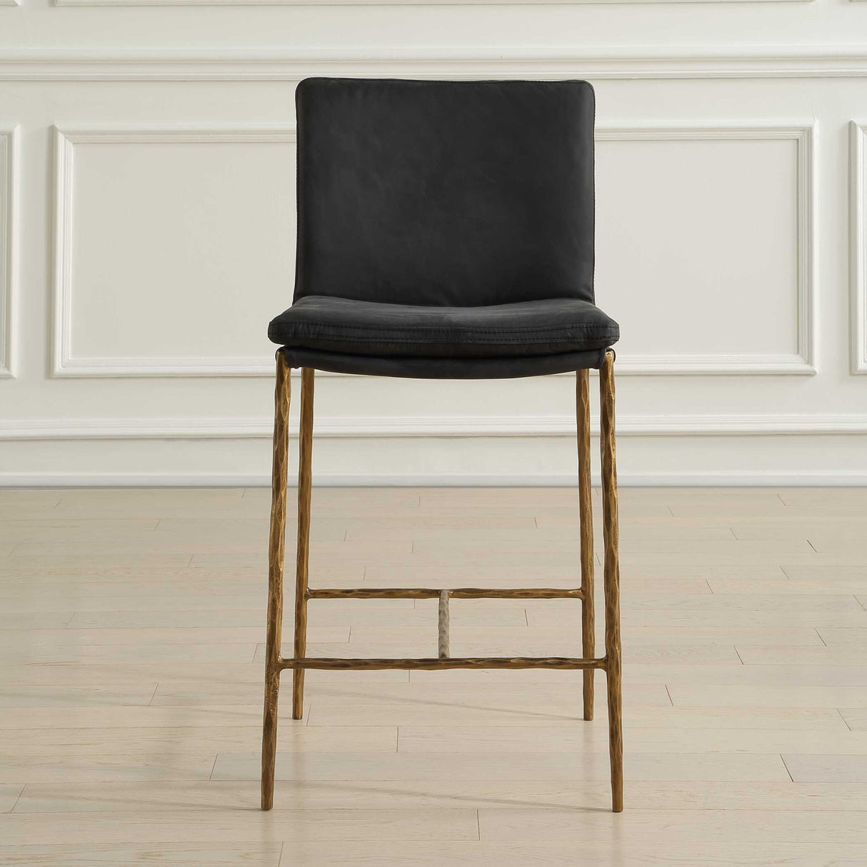 Gray Leather Counter Stool | Oroa.com