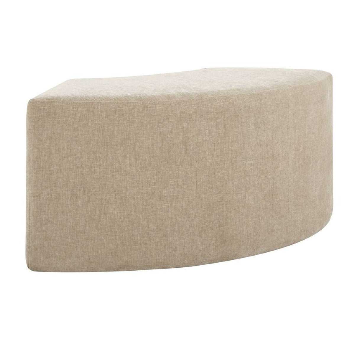 Beige Velvet Curved Bench | Oroa.com