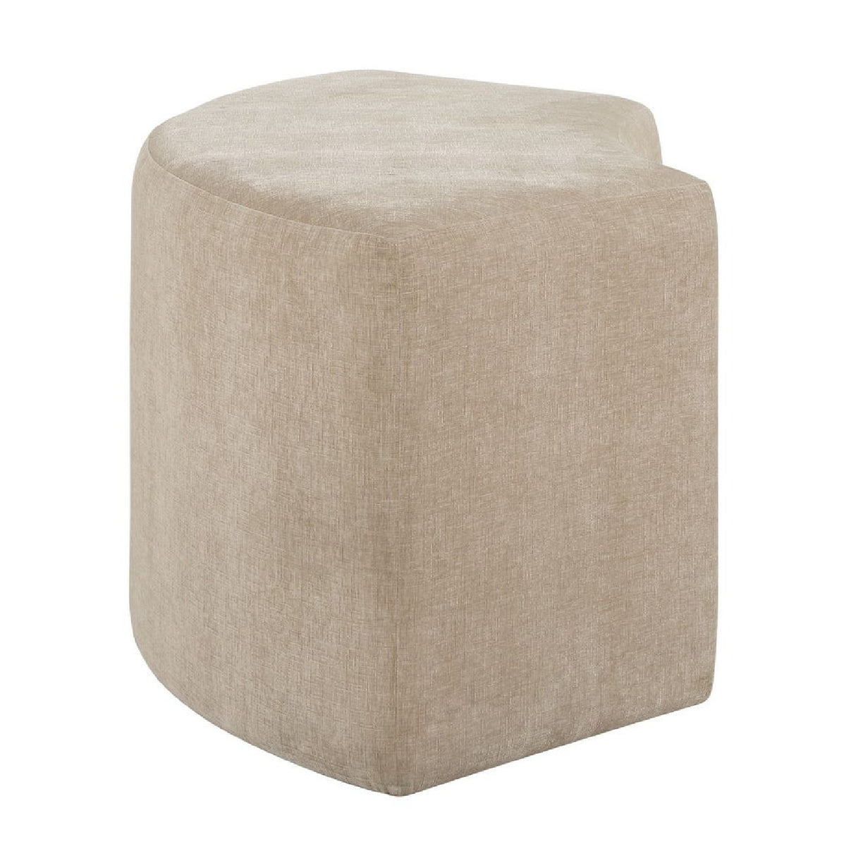 Beige Velvet Curved Bench | Oroa.com
