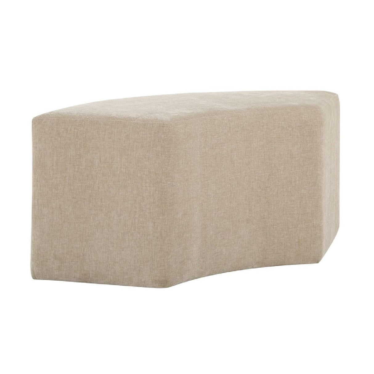 Beige Velvet Curved Bench | Oroa.com