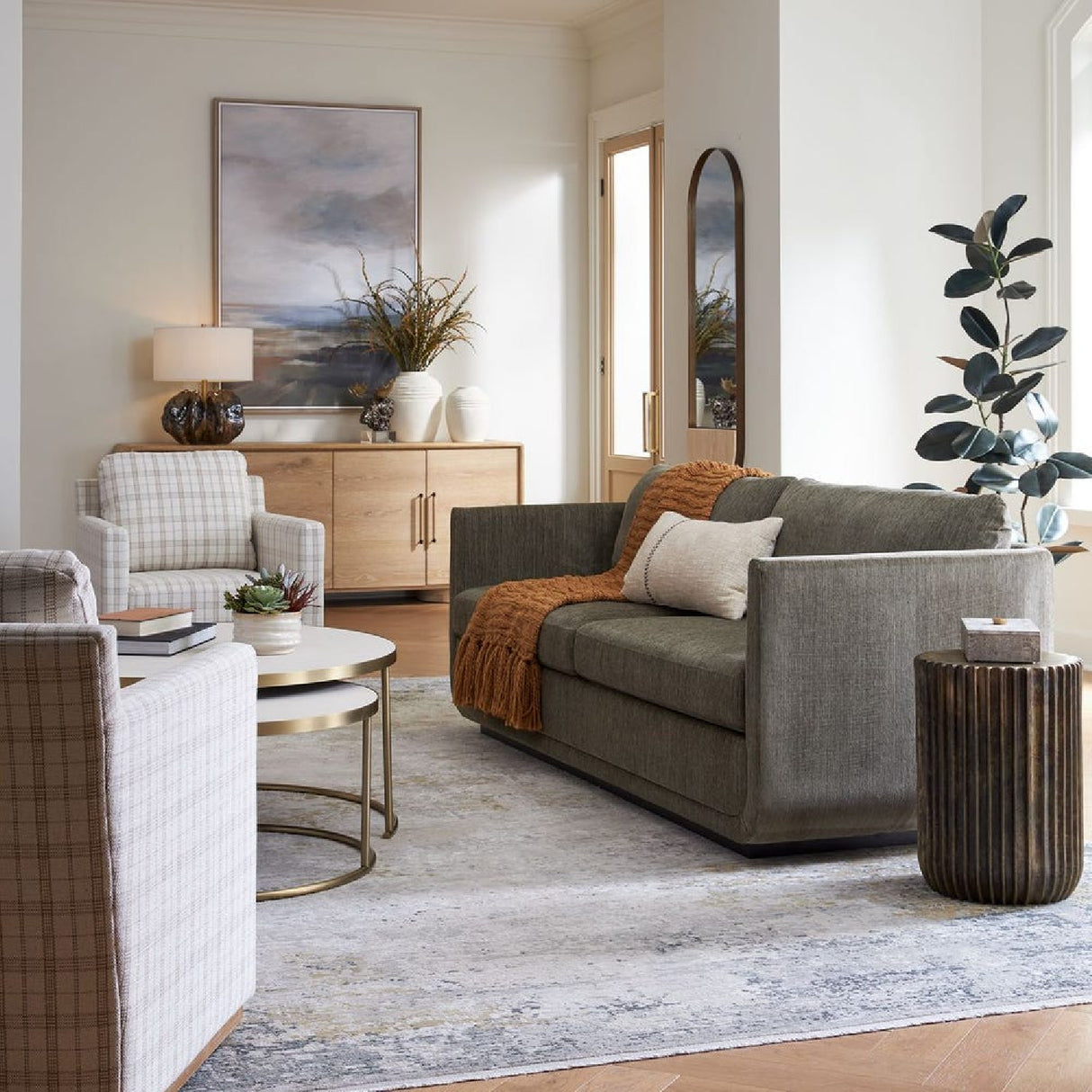 Textured Chenille Sofa | Oroa.com