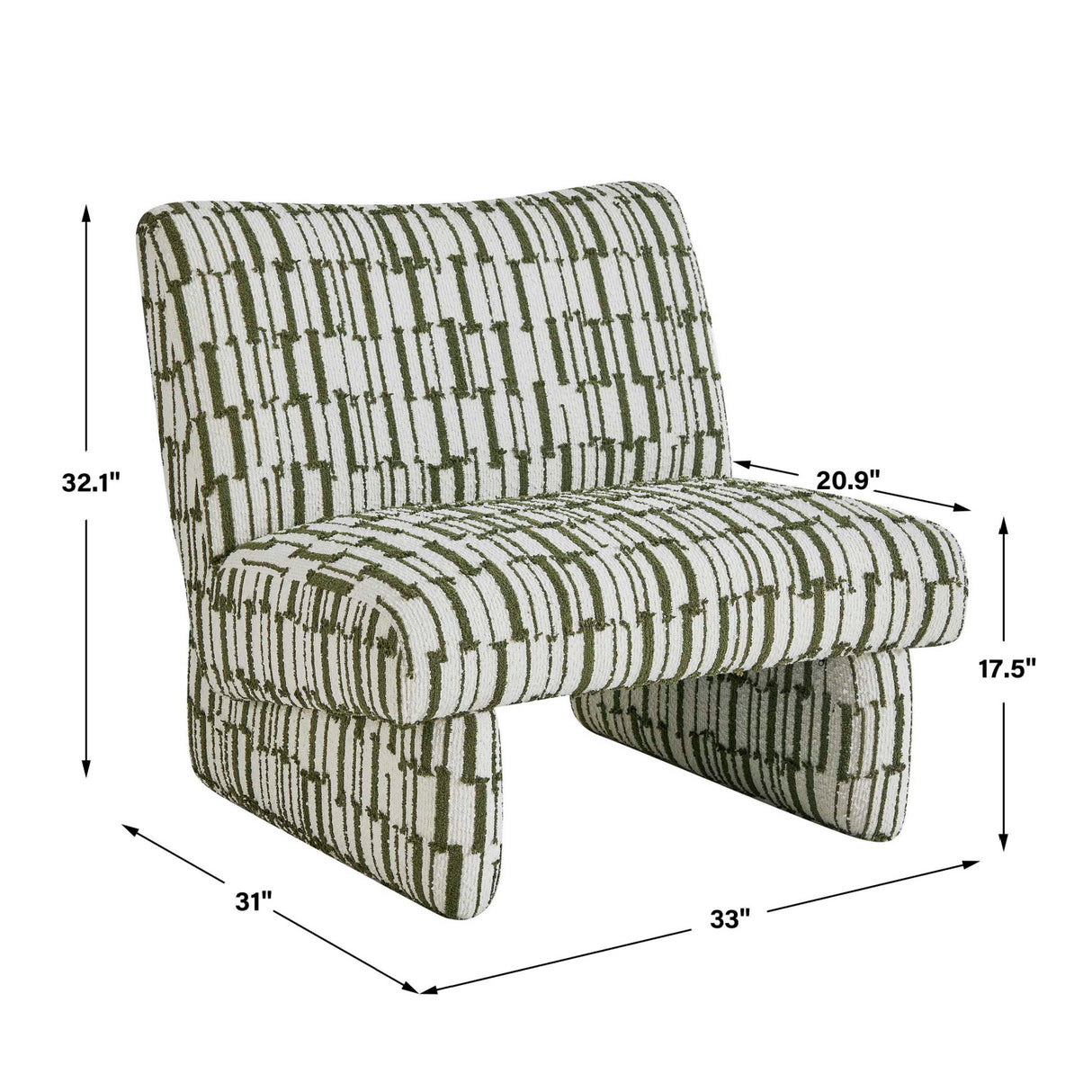 Green Patterned Accent Chair | Oroa.com